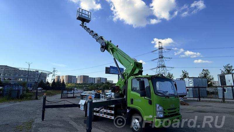 Аренда новой автовышки 30 м на шасси ISUSU.  Москва
