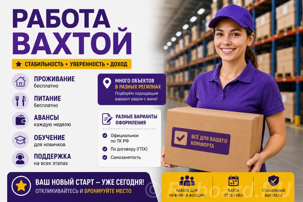 Вахта с комфортными условиями.  Москва