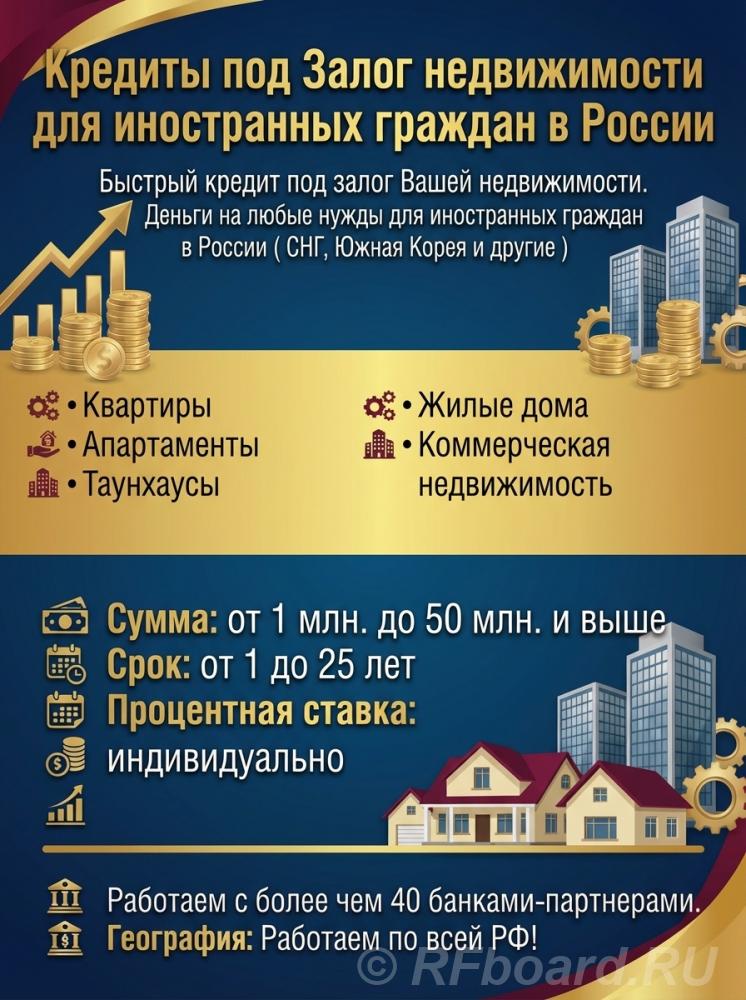 Займ под Залог вашей недвижимости. Займ для иностранных граждан РФ. Омская область,  Омск